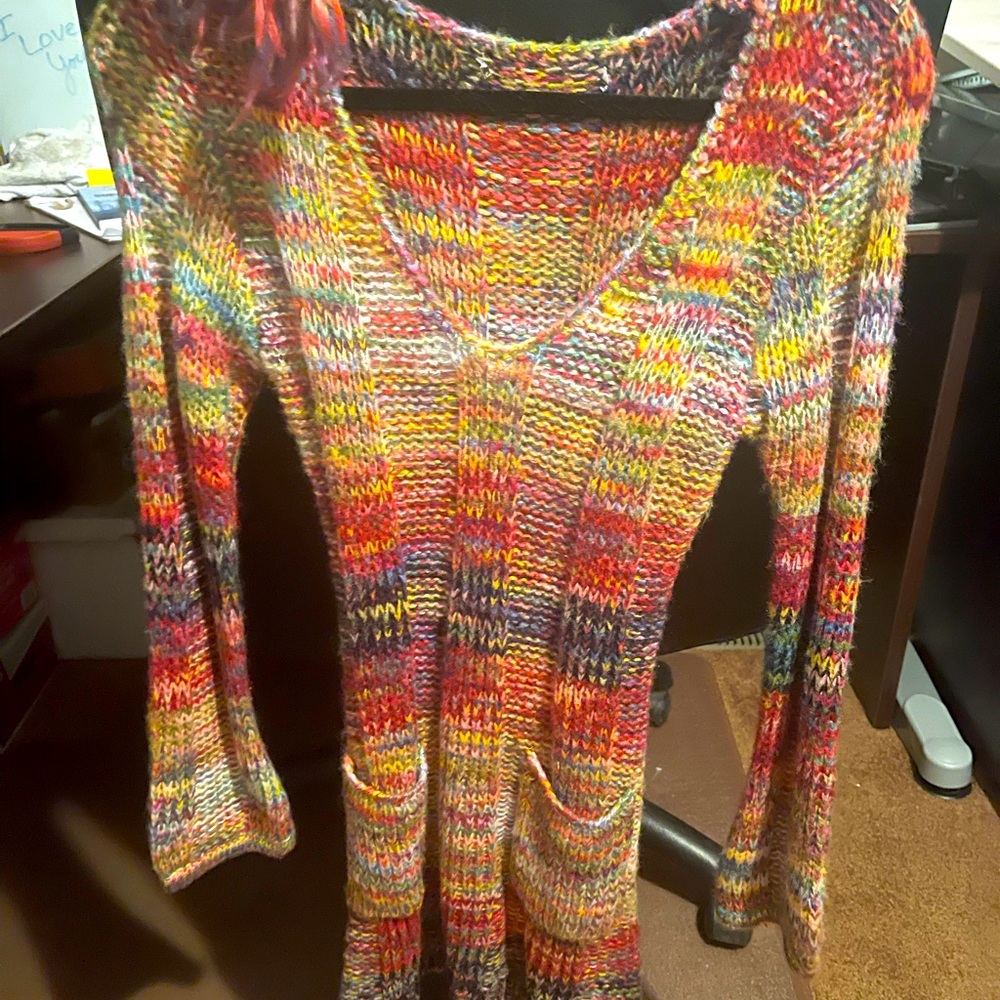 EUC sweater dress with matching hat